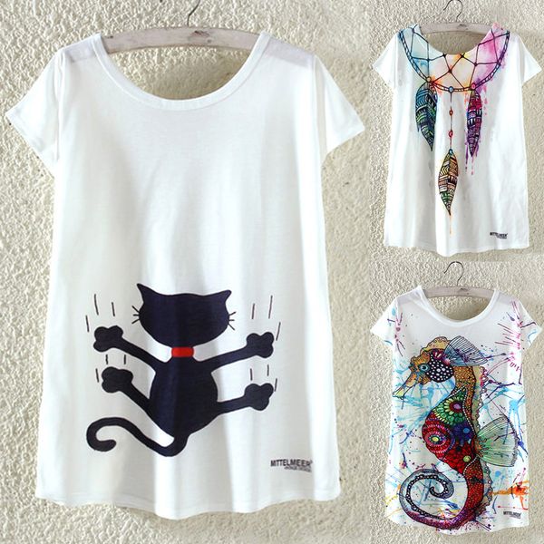 summer creative style women t shirt harajuku kawaii cute style nice cat print t-shirt new short sleeve tee plus size l xl, White
summer creative style women t shirt harajuku kawaii cute style nice cat print t-shirt new short sleeve tee plus size l xl, White