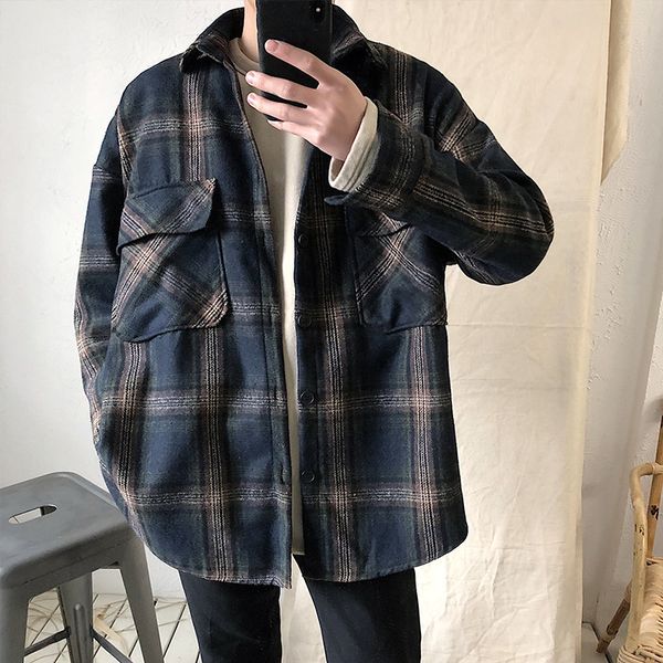 men's casual shirts 2021 autumn personality trend retro plaid cotton large size loose shirt jacket gray / black s-xl, White;black
men's casual shirts 2021 autumn personality trend retro plaid cotton large size loose shirt jacket gray / black s-xl, White;black