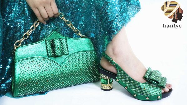 new arrival green color italian shoes with matching bag set for party african woman shoes and bag set, Black
new arrival green color italian shoes with matching bag set for party african woman shoes and bag set, Black