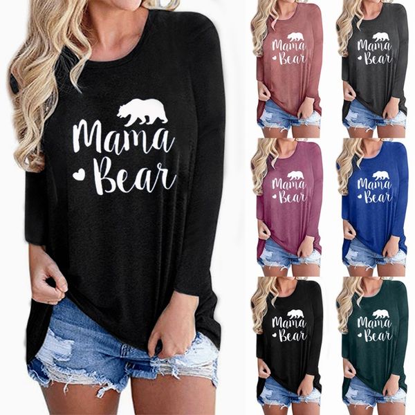 women shirts mama bear 7 colors letter printed long sleeve t-shirt outdoor tshirt pullover girls tees cny2089, White
women shirts mama bear 7 colors letter printed long sleeve t-shirt outdoor tshirt pullover girls tees cny2089, White