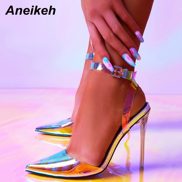 aneikeh women sandals pvc pointed toe clear transparent high heel pumps stilettos 2020 slingback wedding dress shoes summer shoe, Black
aneikeh women sandals pvc pointed toe clear transparent high heel pumps stilettos 2020 slingback wedding dress shoes summer shoe, Black