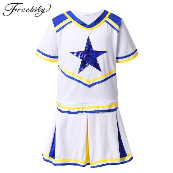 children girls cheerleader costume cheerleading uniiforms short sleeves pleated skirt girl school stage performance outfit
children girls cheerleader costume cheerleading uniiforms short sleeves pleated skirt girl school stage performance outfit