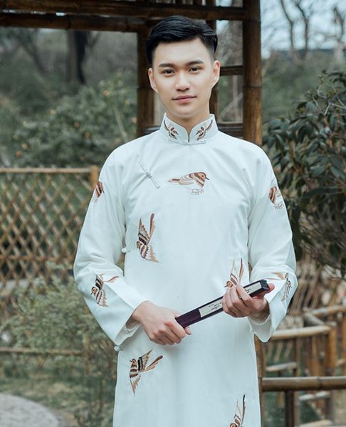 film tv performance stage wear ancient men's costume embroidered gown chinese traditional tang suit male cheongsam long robe, Black;red
film tv performance stage wear ancient men's costume embroidered gown chinese traditional tang suit male cheongsam long robe, Black;red