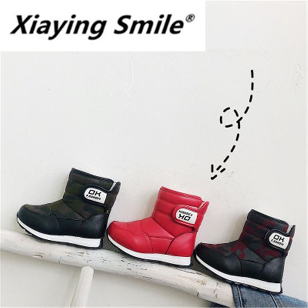 xiaying smile winter 2019 new boys'plushing thickened children's snow boots and girls' waterproof and warm cotton shoes, Black;red
xiaying smile winter 2019 new boys'plushing thickened children's snow boots and girls' waterproof and warm cotton shoes, Black;red