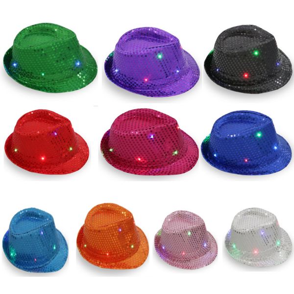 10 colors halloween christmas led light up cowboy jazz hats party hat for girls cosplay costume hats jj19928, Blue;gray
10 colors halloween christmas led light up cowboy jazz hats party hat for girls cosplay costume hats jj19928, Blue;gray