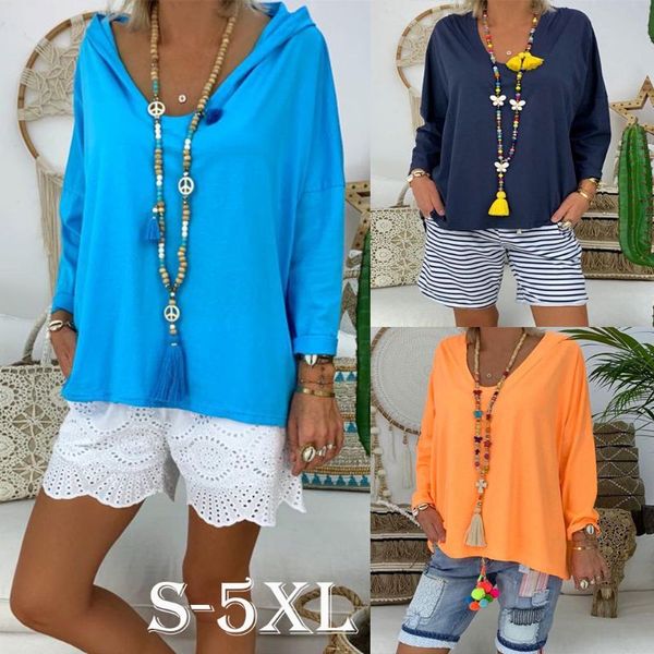 women plus size hooded solid color loose shirt lady female 2020 autumn spring v-neck long sleeve casual blouse s-5xl, White
women plus size hooded solid color loose shirt lady female 2020 autumn spring v-neck long sleeve casual blouse s-5xl, White