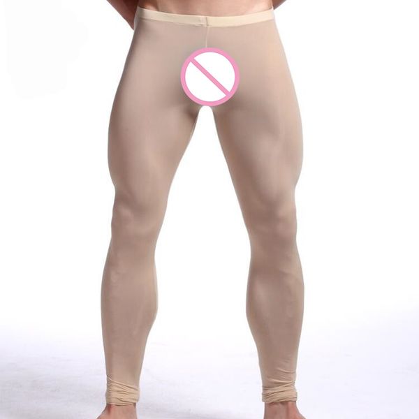 men fitness trousers shapers long johns men's ice silk see throgh pants male loungewear man slim elasticity underwear, Black
men fitness trousers shapers long johns men's ice silk see throgh pants male loungewear man slim elasticity underwear, Black