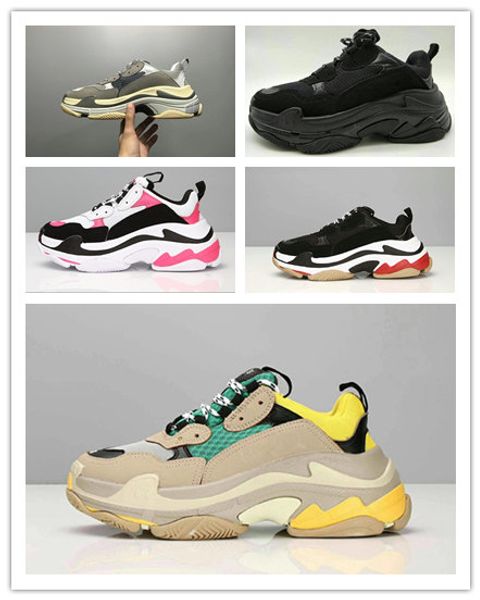 Hot!!2018 Fashion Paris 17FW Triple-S Sneaker Triple S Casual fashion Dad Shoes for Men's Women Beige Black Sports Tennis Running Shoes36-46
Hot!!2018 Fashion Paris 17FW Triple-S Sneaker Triple S Casual fashion Dad Shoes for Men's Women Beige Black Sports Tennis Running Shoes36-46