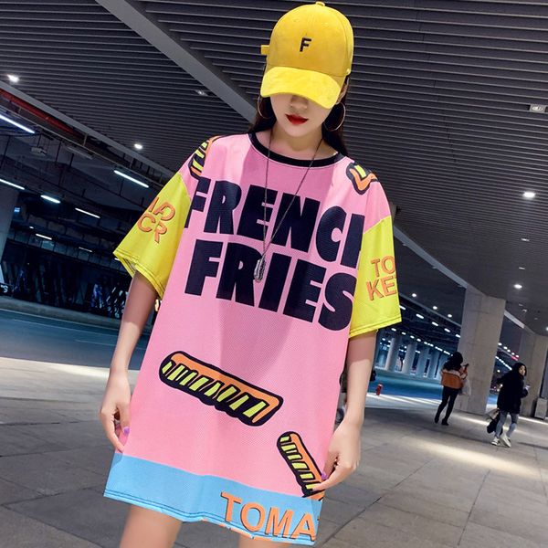 p shoot 2020 summer large girl's large size loose-fit mid-length t-shirt women's mesh viscose quick-dry cover meat fash, White
p shoot 2020 summer large girl's large size loose-fit mid-length t-shirt women's mesh viscose quick-dry cover meat fash, White