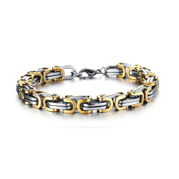 al por mayor de acero inoxidable hombres encanto byzantium pulsera en cadena de eslabones de mano accesorios para hombres pulseras hip hop, Golden;silver
al por mayor de acero inoxidable hombres encanto byzantium pulsera en cadena de eslabones de mano accesorios para hombres pulseras hip hop, Golden;silver