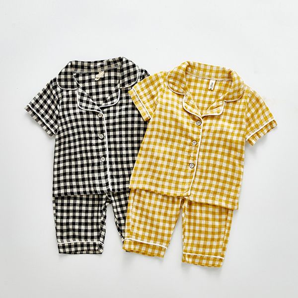 BINIDUCKLING Causal Soft Summer Baby Boy Girls Pajamas Set Plaid Pattern Cotton Toddler Kids Children's Pajamas Set Short Sleeve
BINIDUCKLING Causal Soft Summer Baby Boy Girls Pajamas Set Plaid Pattern Cotton Toddler Kids Children's Pajamas Set Short Sleeve