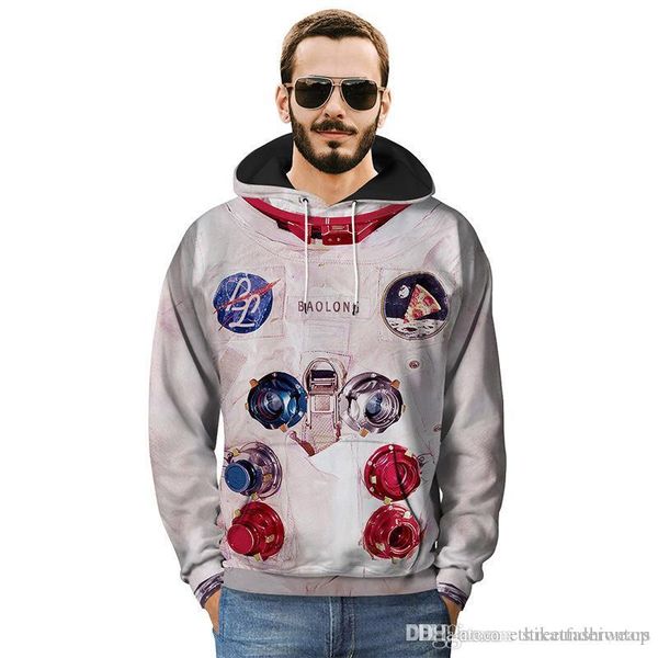astronaut 3d printed spring hoodie men women eu size cool fashion sweatshirts plus size 5xl pullovers, Black 
astronaut 3d printed spring hoodie men women eu size cool fashion sweatshirts plus size 5xl pullovers, Black