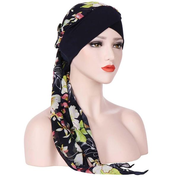 fashion muslim women turban hat floral printed long tail cap headwrap trendy, Blue;gray
fashion muslim women turban hat floral printed long tail cap headwrap trendy, Blue;gray