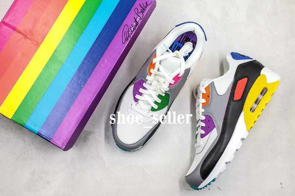 2019 new 90 be true rainbow womens mens running shoes white black yellow mesh 90s classic designer sneakers cj5482-100 size 36-44, White;red
2019 new 90 be true rainbow womens mens running shoes white black yellow mesh 90s classic designer sneakers cj5482-100 size 36-44, White;red