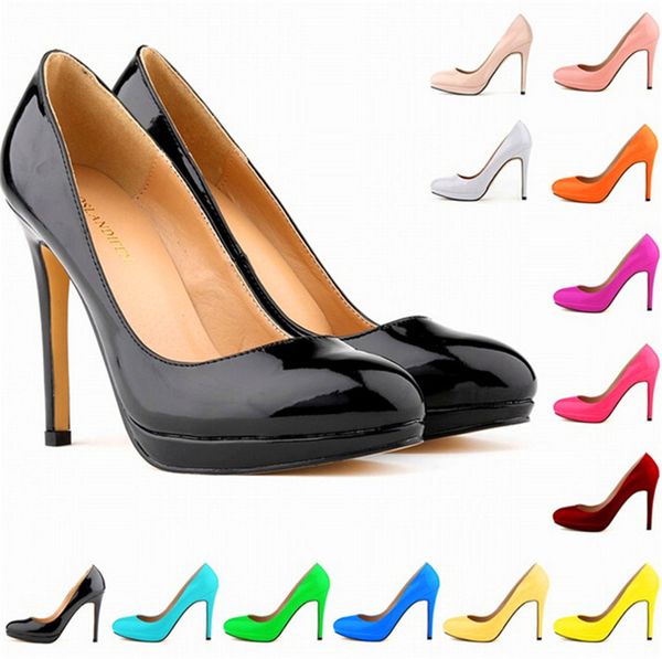 loslandifen autumn round toe fashion platform party shoes women's concise solid patent leather shallow high heels shoes women, Black
loslandifen autumn round toe fashion platform party shoes women's concise solid patent leather shallow high heels shoes women, Black