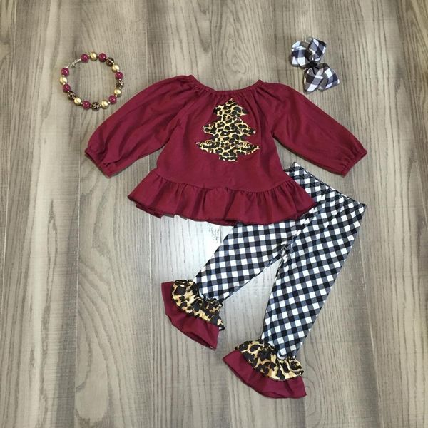 christmas tree fall/winter baby girls wine plaid leopard outfits cotton pants clothes ruffles boutique sets match accessories, White
christmas tree fall/winter baby girls wine plaid leopard outfits cotton pants clothes ruffles boutique sets match accessories, White