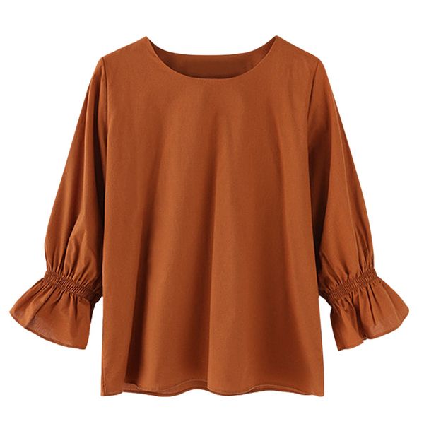 blouse women casual plus size loose o-neck frill ruffle shirt long sleeve solid loose blouse womens blusas femininas 2019, White
blouse women casual plus size loose o-neck frill ruffle shirt long sleeve solid loose blouse womens blusas femininas 2019, White