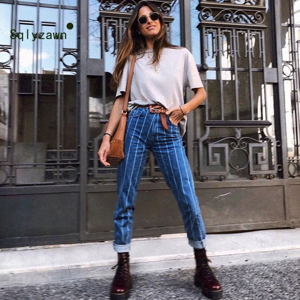 blue striped denim straight pants 2019 fashion women summer streetwear high waist button pocket ankle-length casual slim jeans
blue striped denim straight pants 2019 fashion women summer streetwear high waist button pocket ankle-length casual slim jeans