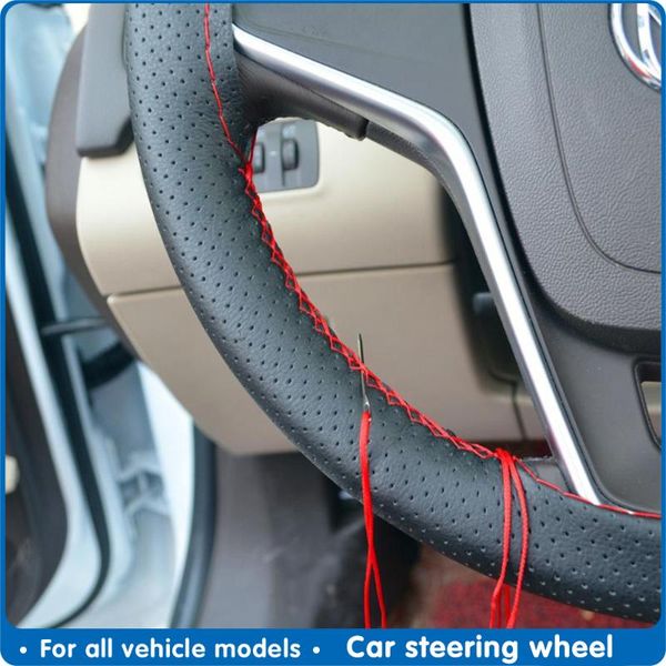4-color diy car steering wheel cover with needle and thread artificial leather car modeling cover 38 cm interior accessories
4-color diy car steering wheel cover with needle and thread artificial leather car modeling cover 38 cm interior accessories