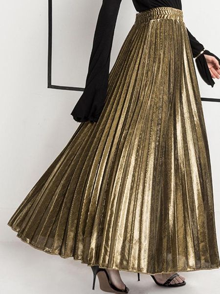 2019 осень блеск sparkly длинные юбки женщины золотой моды высокой талией элегантные дамы shinny maxi плиссированные юбки осень женский, Black
2019 осень блеск sparkly длинные юбки женщины золотой моды высокой талией элегантные дамы shinny maxi плиссированные юбки осень женский, Black