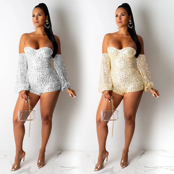 2019-wrapped chest with a chest pad pants piece pants panel sequined off-shoulder lantern-sleeve cross-border piece pants, White;black
2019-wrapped chest with a chest pad pants piece pants panel sequined off-shoulder lantern-sleeve cross-border piece pants, White;black