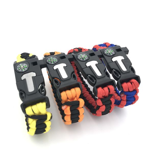 outdoor safety survival paracord bracelet functional whistles compass serrated knife emergency camping parachute without flint
outdoor safety survival paracord bracelet functional whistles compass serrated knife emergency camping parachute without flint