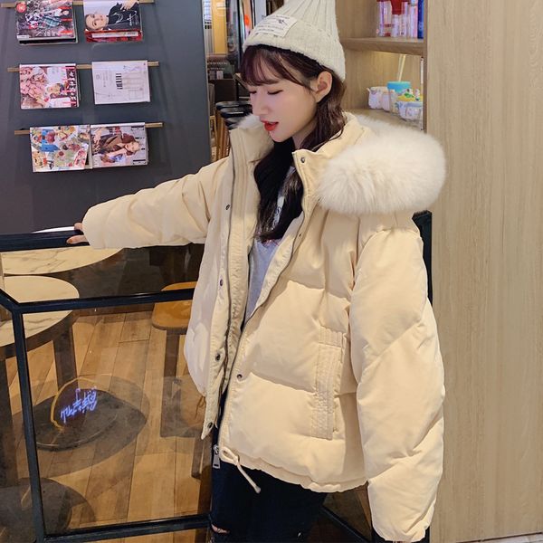 2019 new winter coat fashion oversized outwear korean style female short parkas, Black
2019 new winter coat fashion oversized outwear korean style female short parkas, Black