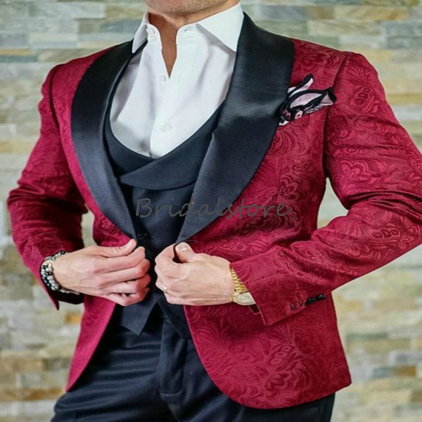 handsome marnoon royal blue men suit slim jacquard three piece shawl lapel jacket pants male blazer men tuxedos groom wedding suits, Black;gray
handsome marnoon royal blue men suit slim jacquard three piece shawl lapel jacket pants male blazer men tuxedos groom wedding suits, Black;gray