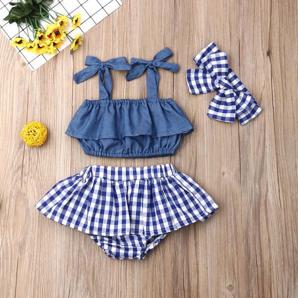 pudcoco fashion summer newborn baby girl clothes sling ruffle crop plaid mini skirt headband 3pcs outfits clothes, White
pudcoco fashion summer newborn baby girl clothes sling ruffle crop plaid mini skirt headband 3pcs outfits clothes, White