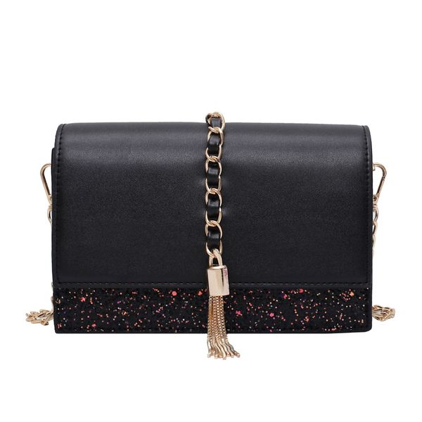 fashion female messenger bag woman black shoulder bag youth chain small square imitation leather tassel
fashion female messenger bag woman black shoulder bag youth chain small square imitation leather tassel