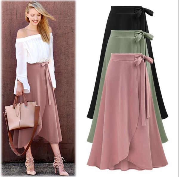 2019 irregular hem half-body pleated skirt high waist vent women long fund sagging skirt bandage loose easy time beach, Black
2019 irregular hem half-body pleated skirt high waist vent women long fund sagging skirt bandage loose easy time beach, Black
