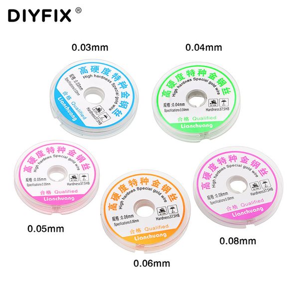 diyfix 0,03 / 0,04 / 0,05 / 0,06 мм lcd pcb экрана разделение провода резки высокая твердость специальный gold wire мобильный телефон repair
diyfix 0,03 / 0,04 / 0,05 / 0,06 мм lcd pcb экрана разделение провода резки высокая твердость специальный gold wire мобильный телефон repair
