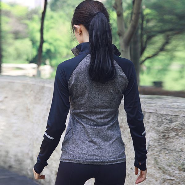 women's new yoga clothing jacket yoga long-sleeved shirt running jacket half zipper fitness quick-drying t-shirt, Black;blue
women's new yoga clothing jacket yoga long-sleeved shirt running jacket half zipper fitness quick-drying t-shirt, Black;blue