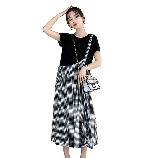 maternity dress for pregnant women clothes casual short sleeve summer pregnancy dress plaid patchwork maternity clothing, White
maternity dress for pregnant women clothes casual short sleeve summer pregnancy dress plaid patchwork maternity clothing, White