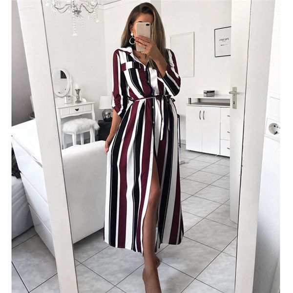 womens fashion button rainbow striped short sleeve long dress elegant high waist loose party t shirt dress streetwear, Black;gray
womens fashion button rainbow striped short sleeve long dress elegant high waist loose party t shirt dress streetwear, Black;gray
