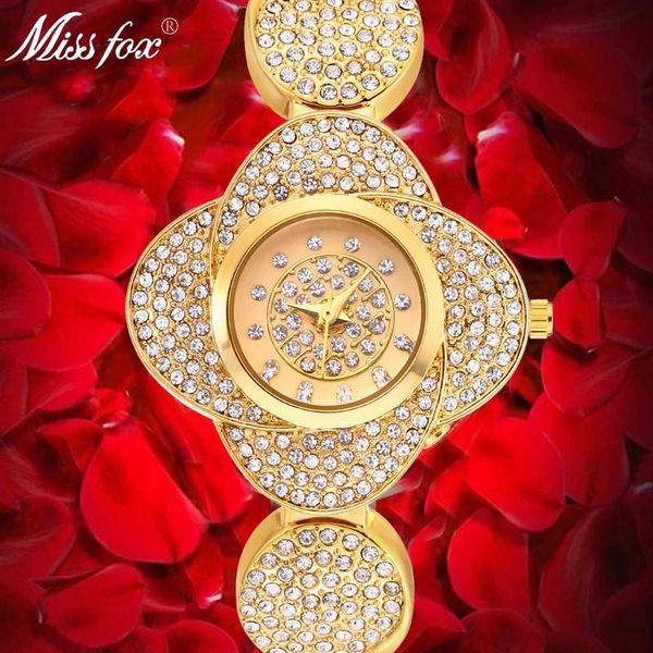 missfox new rose flower women's watch full diamond luxury 18k gold women quartz watch brand waterproof clock for ladies gift, Slivery;brown
missfox new rose flower women's watch full diamond luxury 18k gold women quartz watch brand waterproof clock for ladies gift, Slivery;brown
