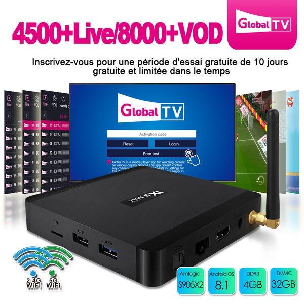 Iptv box tx5 max android 8 1 amlogic 905x2 mart tv box dual band 5g wifi 1000m lan bluetooth 4 2 u b3 0 iptv ub cription france
Iptv box tx5 max android 8 1 amlogic 905x2 mart tv box dual band 5g wifi 1000m lan bluetooth 4 2 u b3 0 iptv ub cription france