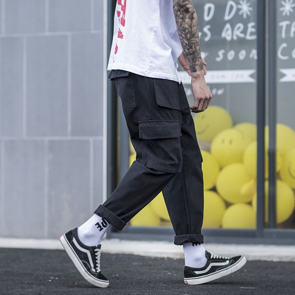 outdoor 2019 spring autumn cargo cotton hip hop multi pocket elastic waist teenagers overalls hiking pants men students trousers, Black;green
outdoor 2019 spring autumn cargo cotton hip hop multi pocket elastic waist teenagers overalls hiking pants men students trousers, Black;green