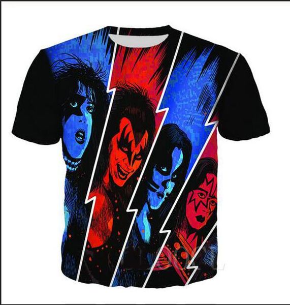 new fashion mens / womans rock band kiss shirt summer style funny 3d print casual t-shirt plus size t0160, White;black
new fashion mens / womans rock band kiss shirt summer style funny 3d print casual t-shirt plus size t0160, White;black
