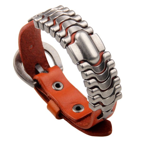 new men's exotic bracelets cross-border supply alloy simple atmosphere bracelets leather accessories fashion personality trend, Golden;silver
new men's exotic bracelets cross-border supply alloy simple atmosphere bracelets leather accessories fashion personality trend, Golden;silver