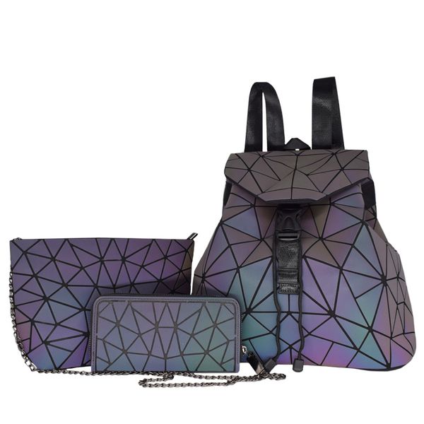 women backpack school bag for teenagers girls geometric shoulder bags women clutch purse bag set 3 pcs luminous backpacks purse
women backpack school bag for teenagers girls geometric shoulder bags women clutch purse bag set 3 pcs luminous backpacks purse
