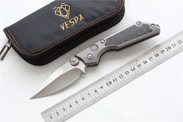 

Высокое качество VESPA версия MSG-2 двойного действия лезвие: M390 (Сатин) ручка: TC4 + CF, открытый кемпинг выживания ножи EDC инструменты