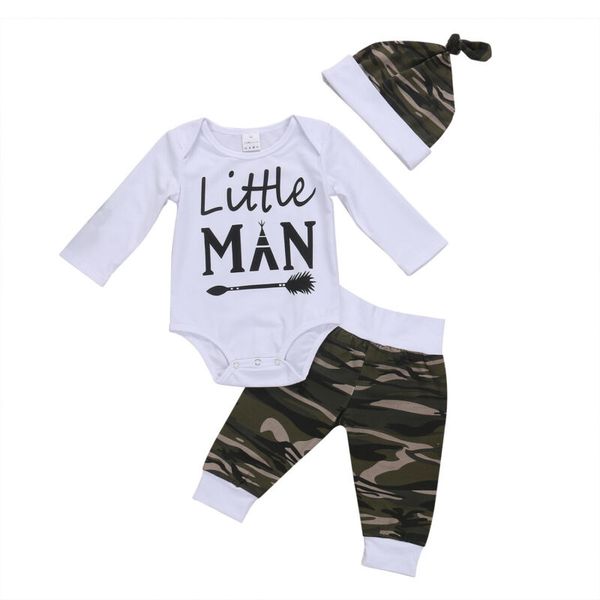 3pcs newborn baby boys romper outfits set + camo pant + camo hat clothes /bl15, Pink;blue
3pcs newborn baby boys romper outfits set + camo pant + camo hat clothes /bl15, Pink;blue