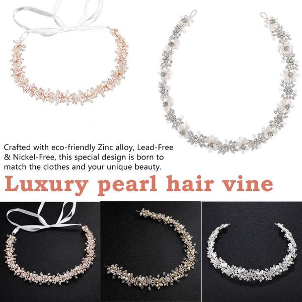 rose gold bridal headbands with pearls hair vines wedding headpieces for bride bridesmaids prom hair accessories, Slivery;white
rose gold bridal headbands with pearls hair vines wedding headpieces for bride bridesmaids prom hair accessories, Slivery;white