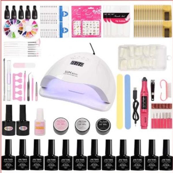 12 colors nail polish gel set manicure tools set uv nail lamp black / white / pink acrylic kit manicure kit
12 colors nail polish gel set manicure tools set uv nail lamp black / white / pink acrylic kit manicure kit