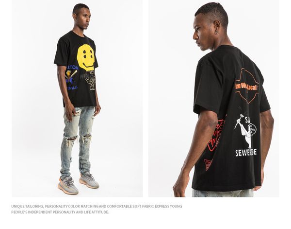 2020 mens designer t shirts new men's smile printing short sleeve t-shirt men's t-shirt summer t-shirt s-xl, White;black
2020 mens designer t shirts new men's smile printing short sleeve t-shirt men's t-shirt summer t-shirt s-xl, White;black