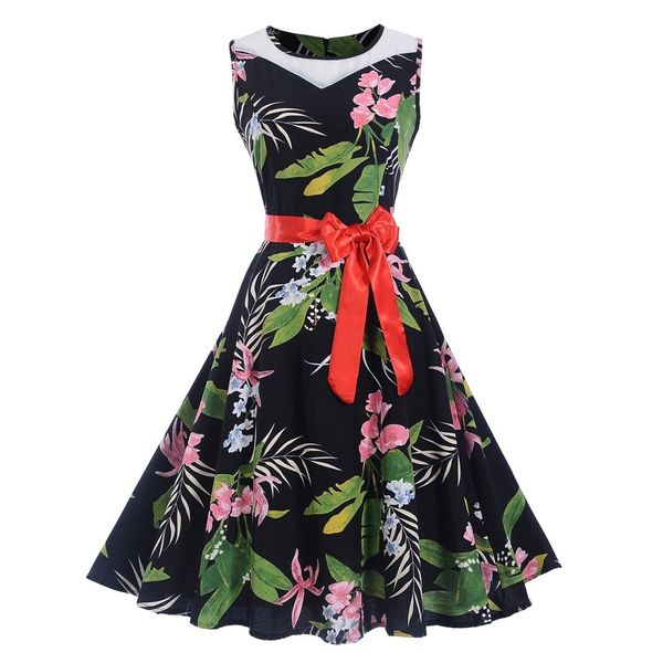 ostrich dress women vintage o-neck flower print sleeveless big swing gorgeous dignified noble novel short dress summer, Black;gray
ostrich dress women vintage o-neck flower print sleeveless big swing gorgeous dignified noble novel short dress summer, Black;gray