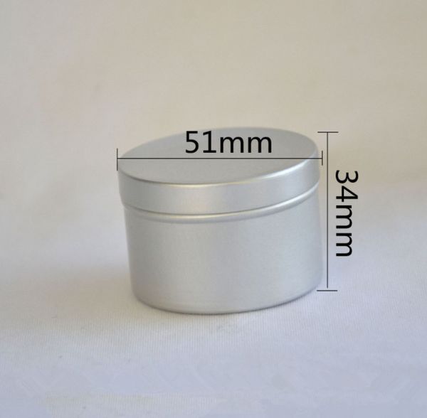 50g metal aluminum round tin cans box silver empty bottle cosmetic cream jar pot case screw thread lid lip balm containeruminum jar
50g metal aluminum round tin cans box silver empty bottle cosmetic cream jar pot case screw thread lid lip balm containeruminum jar