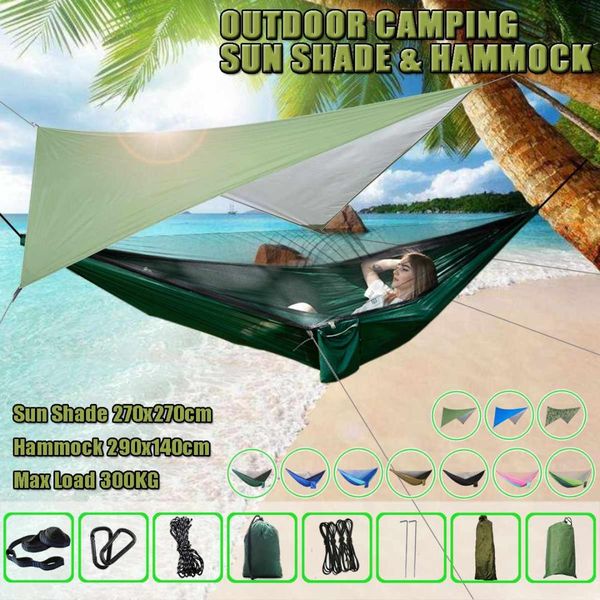 outdoor camping portable hammock waterproof tent set awning multi-function mat folding hammock with mosquito net and sun shelter
outdoor camping portable hammock waterproof tent set awning multi-function mat folding hammock with mosquito net and sun shelter