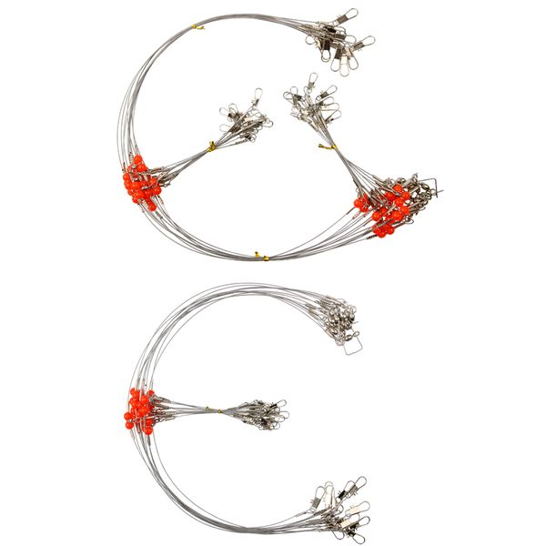24pcs 56cm 62cm anti bite steel wire leader with swivel snap for fishing leader line lead core leash tackle tools
24pcs 56cm 62cm anti bite steel wire leader with swivel snap for fishing leader line lead core leash tackle tools